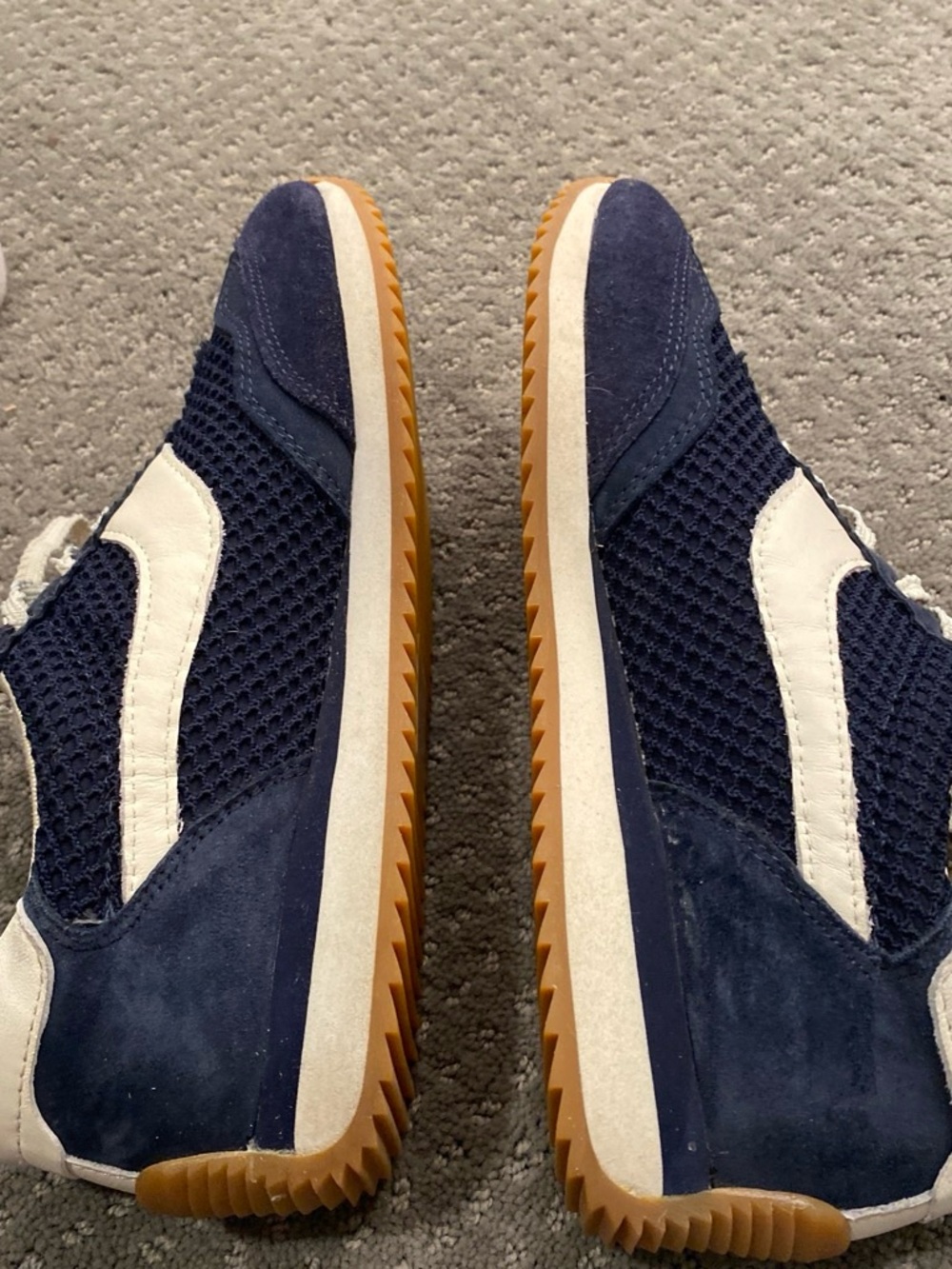 Dolce Vita Navy and White Mesh Lace-Up Sneakers - Picture 4 of 5